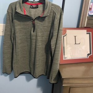 Avalanche Gray Zip Up Sweater Lightweight Knit